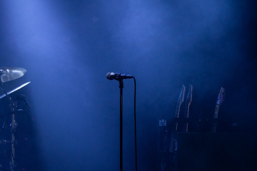 Microphone stage by Diane Picchiottino